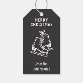 Personalized Family Name Merry Christmas Skates Cadeaulabel