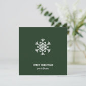 Personalized Family Name Merry Christmas Snowflake Kaart (Staand voorkant)