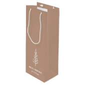 Personalized Family Name Merry Christmas Tree Wijn Cadeautas (Voorkant Gekanteld)