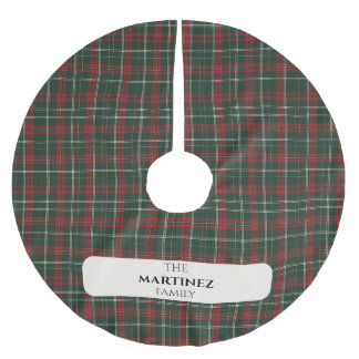 Personalized Family Name Tartan Christmas Tree Ski Kerstboom Rok