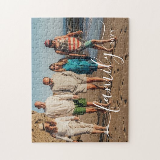 Personalized Family Photo and Text Jigsaw Puzzle Legpuzzel (Verticaal)