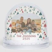 Personalized Family Photo Christmas Trees Sneeuwbol (Voorkant)