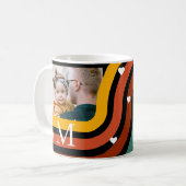 Personalized Family Photo Coffee Mug – Retro Desig (Devant gauche)