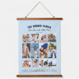 Personalized Family Photo Collage Tapestry Hangend Wandkleed