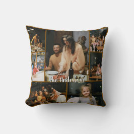 Personalized Family Photo Collage Throw Pillow Kussen
