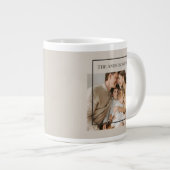 Personalized Family Photo | Custom Family Name  Extra Grote Beker (Voorkant rechts)
