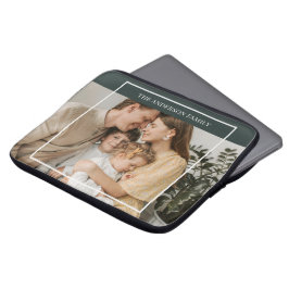 Personalized Family Photo | Custom Family Name  Laptop Sleeve