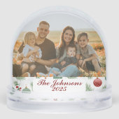 Personalized Family Photo Snow Globe Custom Name (Arrière)