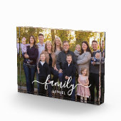Personalized Family Photo Text Script Photo Block Fotoblokken (Rechts)