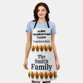 Personalized Family Thanksgiving Schort (Gedragen)