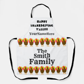 Personalized Family Thanksgiving Schort