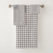 Personalized Family Towels Elegant Plaid Design (En situation)