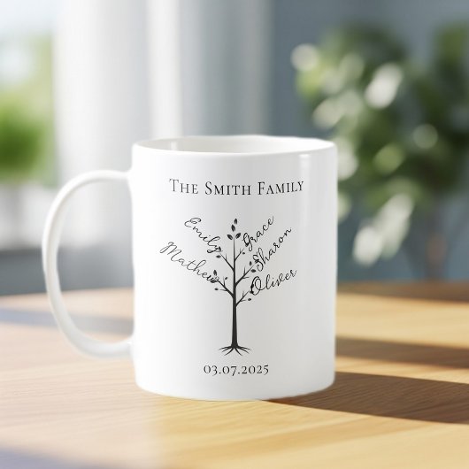 Personalized Family Tree Mug | Custom Name Tree 