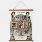 Personalized Family Tree Photo Wall Scroll Hangend Wandkleed (Voorkant)