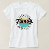 Personalized Family Vacation; Custom Summer Sunset T-shirt (Design voorkant)