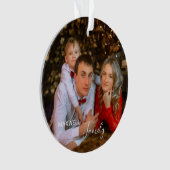 Personalized FamilyPhoto ChristmasAcrylic Ornament (devant)
