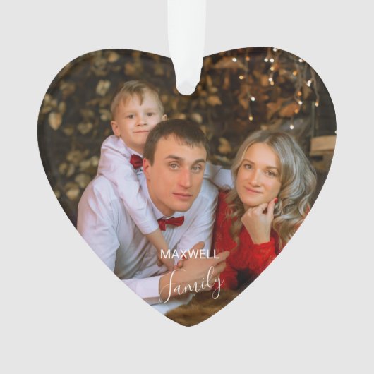Personalized FamilyPhoto ChristmasAcrylic Ornament (voorkant)