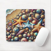Personalized fantasy seashore Mousepad Muismat (Met muis)
