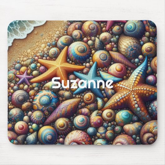 Personalized fantasy seashore Mousepad Muismat (Voorkant)