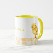 Personalized Farm Animal Mug – Cute Chick Design Mok (Voorkant rechts)