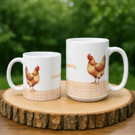 Personalized Farmhouse Hen Name Mug Koffiemok