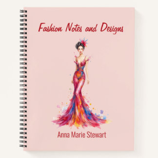 Personalized Fashion Sketch Book Notitieboek