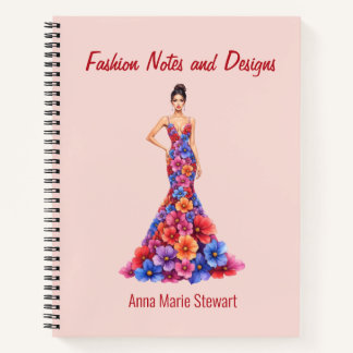 Personalized Fashion Sketch Book Notitieboek