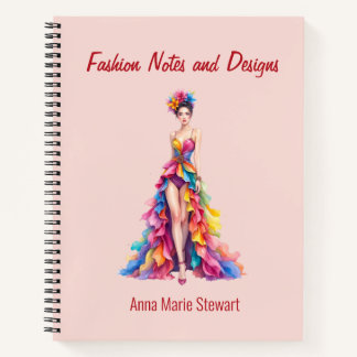 Personalized Fashion Sketch Book Notitieboek