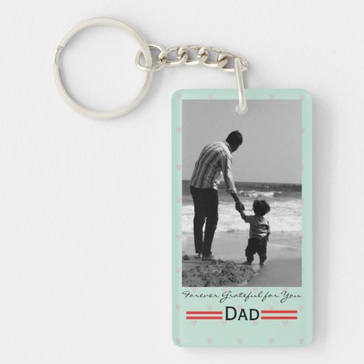 Personalized Father’s Day Photo Keychain (Voorkant)