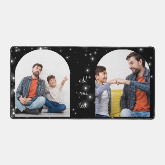 Personalized Father's Day 2 Photo Collage Starry (Recto)