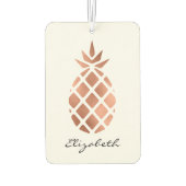 Personalized faux rose gold foil pineapple luchtverfrisser (Achterkant)