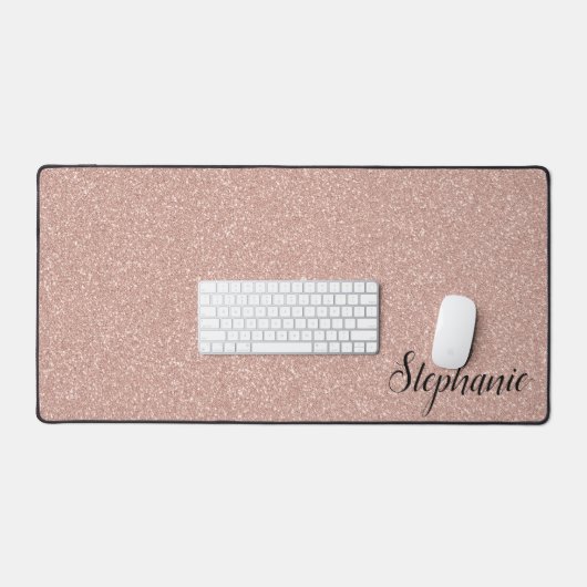Personalized Faux Rose Gold Glitter (Clavier et souris)