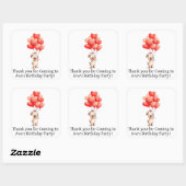 Personalized favor stickers kids party (Feuille)