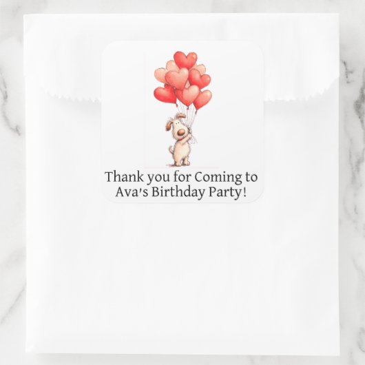 Personalized favor stickers kids party (Sac)