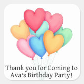 Personalized favor stickers kids party (Voorkant)