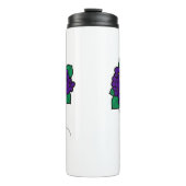 Personalized February Birth Flower Crown Art Thermosbeker (Voorkant)