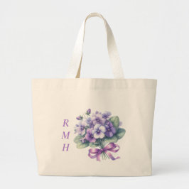 Personalized February Violet Tote Bag