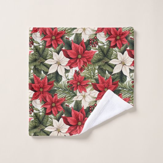 Personalized Festive Towels Elegant Holiday Style (Gant de toilette)