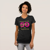Personalized Fiftieth Birthday 50 and Fabulous T-shirt (Voorkant volledig)