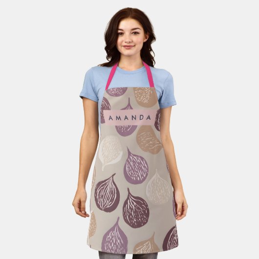 Personalized Fig Fruit Art in Warm Neutral Schort (Gedragen)