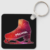 Personalized Figure Skating Space Boot Sleutelhanger (Achterkant)