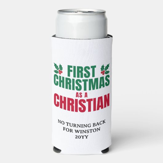 Personalized FIRST CHRISTMAS AS CHRISTIAN (Seltzer Voorkant)