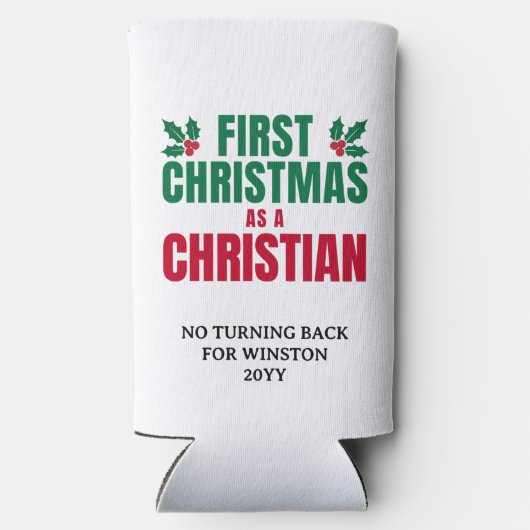 Personalized FIRST CHRISTMAS AS CHRISTIAN (Achterkant)