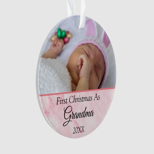 Personalized First Christmas as Grandma Photo 2022 (devant)