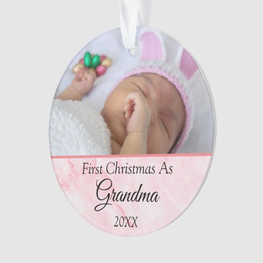 Personalized First Christmas as Grandma Photo 2022 (devant)