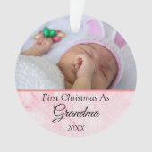 Personalized First Christmas as Grandma Photo 2022 (devant)