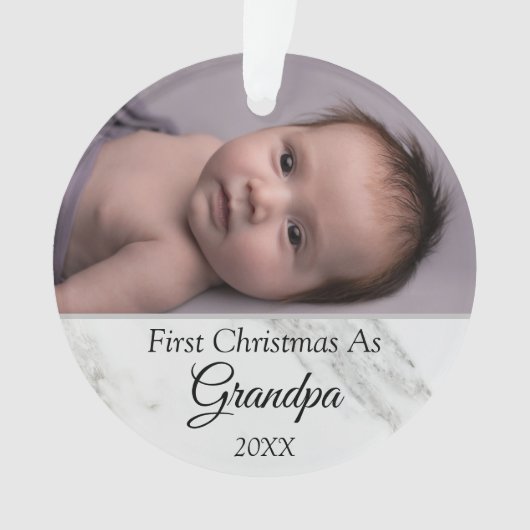 Personalized First Christmas as Grandpa Photo 2022 (devant)