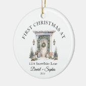 Personalized First Christmas At Our New Home Keramisch Ornament (Links)