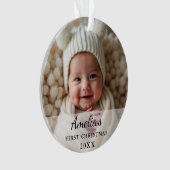 Personalized First Christmas Baby Photo (devant)