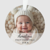 Personalized First Christmas Baby Photo (devant)